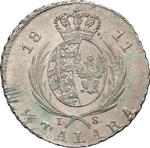Revers 1/6 Taler 1811 IS - Silbermünze Wert - Polen, Herzogtum Warschau