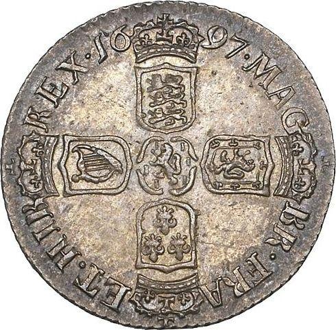 Reverse Sixpence 1697 "Third laureate bust" Large crowns - Silver Coin Value - United Kingdom, William III
