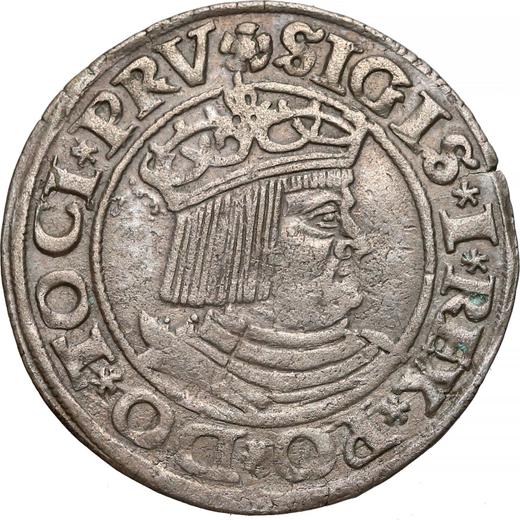 Obverse 1 Grosz 1530 "Danzig" - Silver Coin Value - Poland, Sigismund I the Old