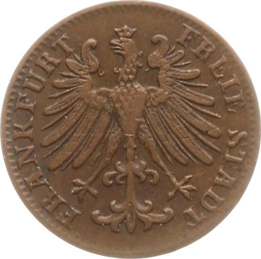 Avers 1 Heller 1858 - Münze Wert - Frankfurt am Main, Freie Stadt