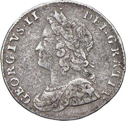 Anverso 3 peniques 1732 - valor de la moneda de plata - Gran Bretaña, Jorge II