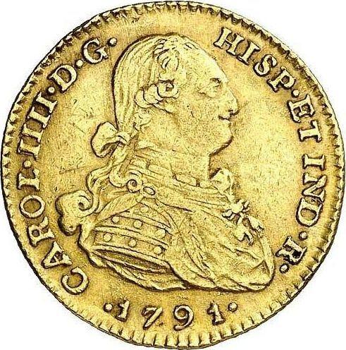 Avers 2 Escudos 1791 NR JJ "Typ 1791-1806" - Goldmünze Wert - Kolumbien, Karl IV