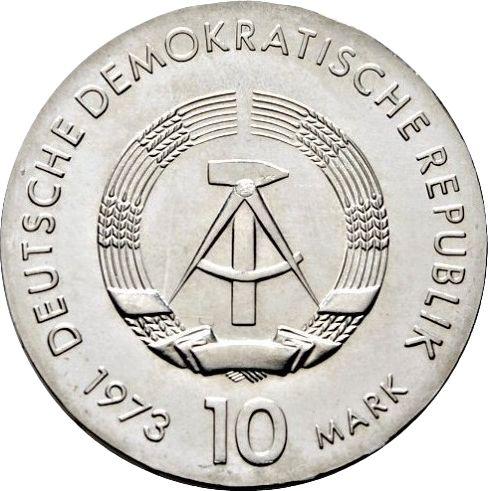 Reverse 10 Mark 1973 "Bertold Brecht" - Silver Coin Value - Germany, GDR