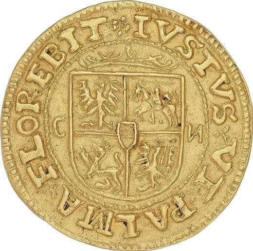 Reverse Ducat 1528 CN - Gold Coin Value - Poland, Sigismund I the Old