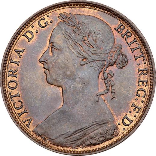 Awers monety - 1 pens 1882 H "Typ 1860-1894" - cena  monety - Wielka Brytania, Wiktoria