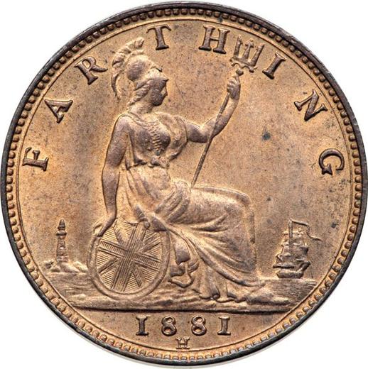 Reverse Farthing 1881 H -  Coin Value - United Kingdom, Victoria