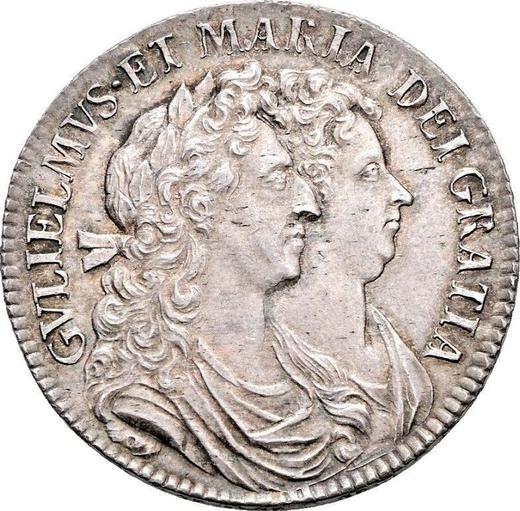 Obverse Halfcrown 1689 "Second Shield" - Silver Coin Value - United Kingdom, William III and Mary II