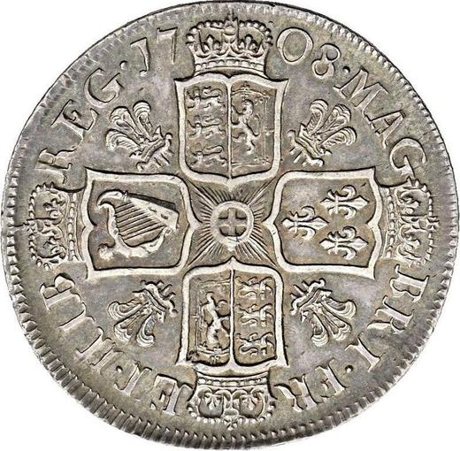 Reverse Halfcrown 1708 Plumes in angles - Silver Coin Value - United Kingdom, Anne
