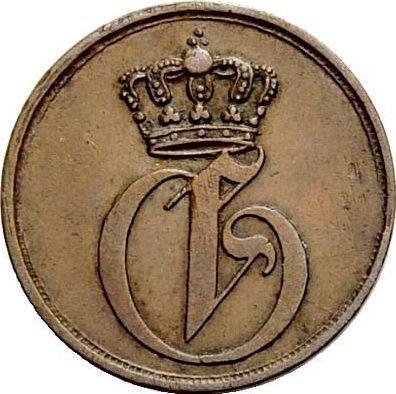 Obverse 1 1/2 pfennig 1838 -  Coin Value - Mecklenburg-Strelitz, George