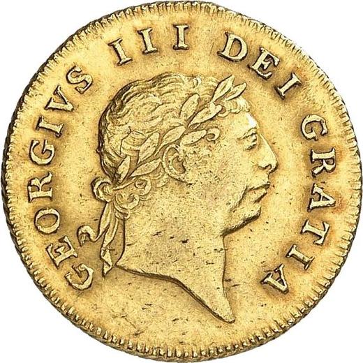 Аверс монеты - 1/2 гинеи 1806 года "Герб с подвязкой" - цена золотой монеты - Великобритания, Георг III