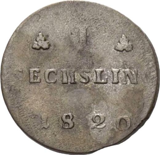 Reverse Sechsling 1820 - Silver Coin Value - Mecklenburg-Schwerin, Frederick Francis I