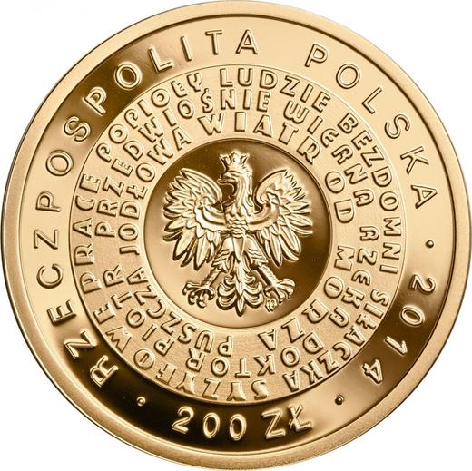 Obverse 200 Zlotych 2014 MW "150th anniversary of the birth of Stefan Zeromski" - Gold Coin Value - Poland, III Republic after denomination