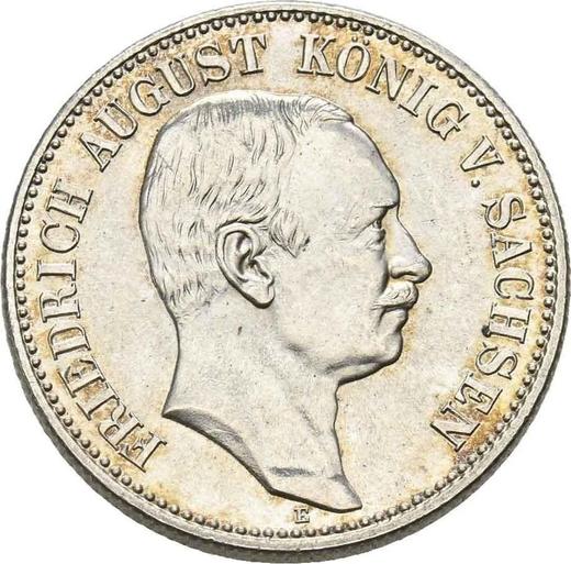Obverse 2 Mark 1908 E "Saxony" - Silver Coin Value - Germany, German Empire