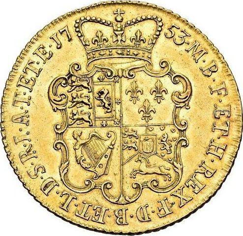 Реверс монеты - 2 гинеи 1753 года "Портрет в старости" - цена золотой монеты - Великобритания, Георг II