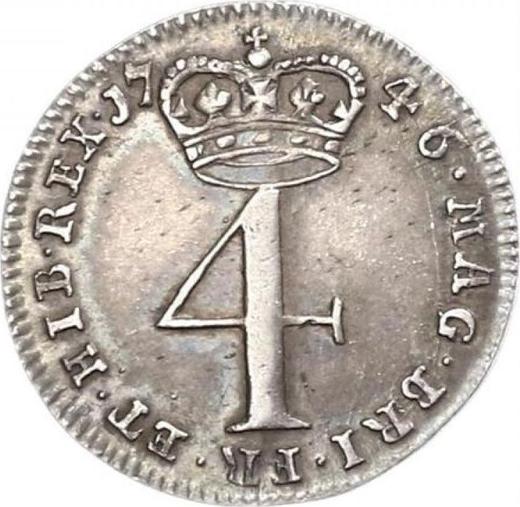 Reverse Fourpence (Groat) 1746 - Silver Coin Value - United Kingdom, George II