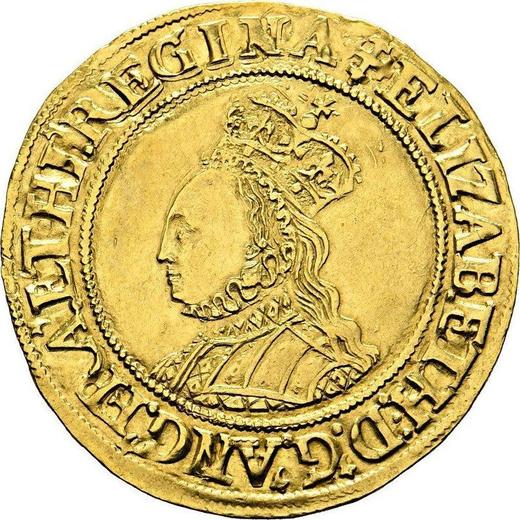 Anverso 1/2 libra Sin fecha (1559-1578) Borde de puntos - valor de la moneda de oro - Gran Bretaña, Isabel I