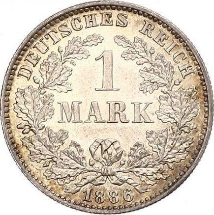 Anverso 1 marco 1886 E "Tipo 1873-1887" - valor de la moneda de plata - Alemania, Imperio alemán