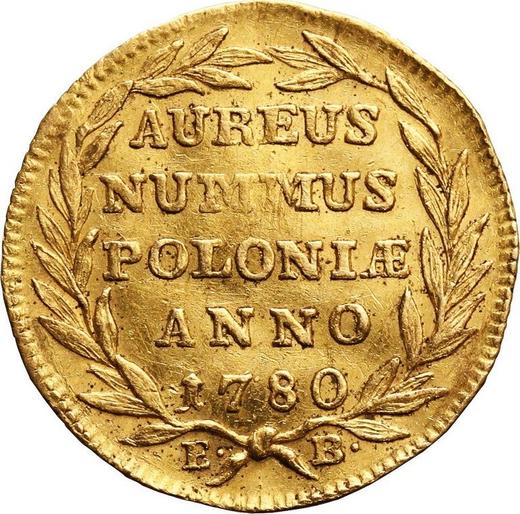 Reverse Ducat 1780 EB - Gold Coin Value - Poland, Stanislaus II Augustus