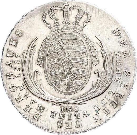 Reverse Thaler 1817 I.G.S. "Mining" - Silver Coin Value - Saxony-Albertine, Frederick Augustus I