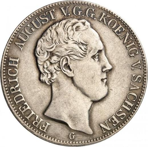 Obverse 2 Thaler 1843 G - Silver Coin Value - Saxony-Albertine, Frederick Augustus II