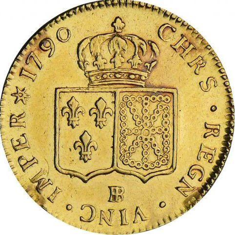 Reverse Double Louis d'Or 1790 BB - Gold Coin Value - France, Louis XVI