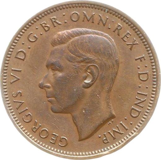 Obverse Halfpenny 1947 HP -  Coin Value - United Kingdom, George VI