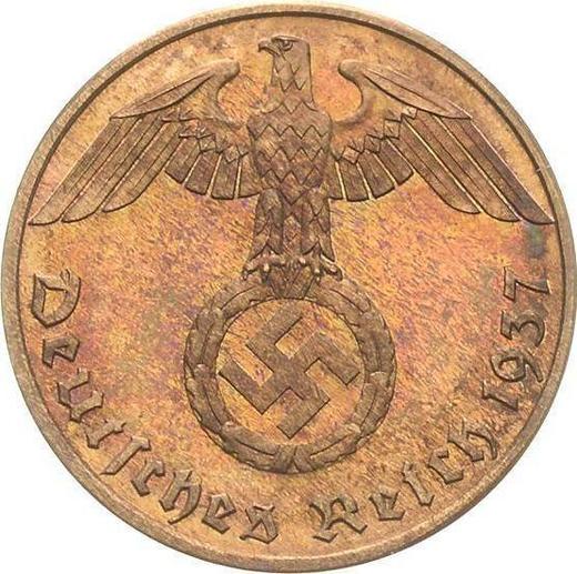 Reverse 1 Reichspfennig 1937 A "Type 1936-1940" -  Coin Value - Germany, Third Reich