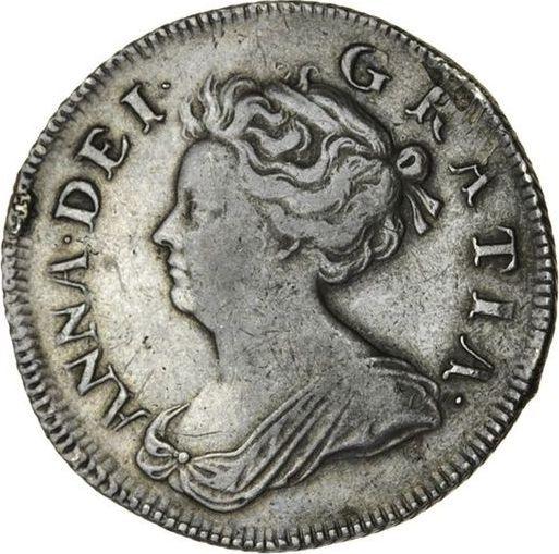 Obverse Shilling 1704 "Second draped bust" Plumes in angles - Silver Coin Value - United Kingdom, Anne