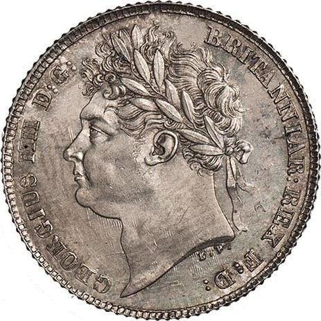 Obverse Sixpence 1826 BP "Type 1824-1826" - Silver Coin Value - United Kingdom, George IV