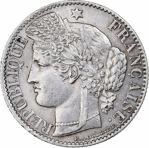 Аверс монеты - 50 сантимов 1872 года K "Тип 1871-1895" - цена серебряной монеты - Франция, Третья республика