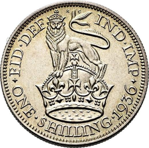 Rewers monety - 1 szeląg 1936 - cena srebrnej monety - Wielka Brytania, Jerzy V