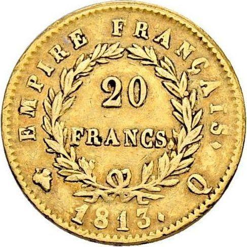 Revers 20 Franken 1813 Q "Typ 1809-1815" - Goldmünze Wert - Frankreich, Napoleon I