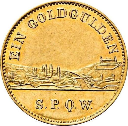 Реверс монеты - Гульден без года (1864) C.V. - цена золотой монеты - Вюрцбург, Людвиг II