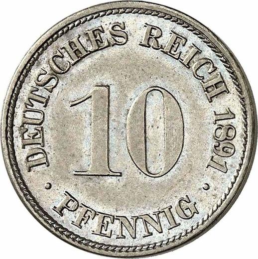 Obverse 10 Pfennig 1891 D "Type 1890-1916" -  Coin Value - Germany, German Empire