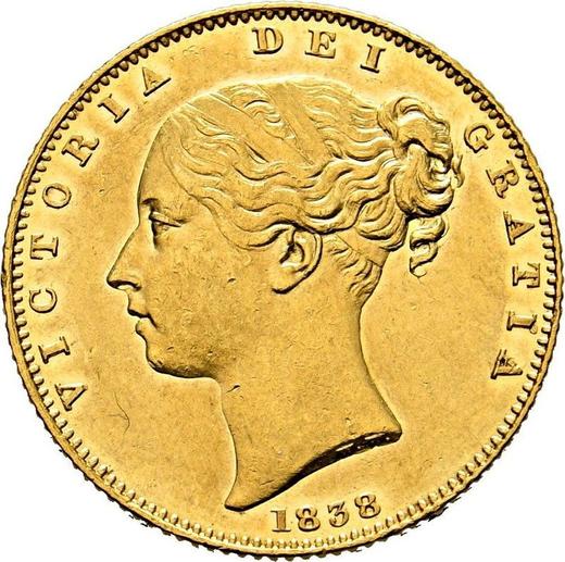 Avers Sovereign 1838 WW "Wappen" - Goldmünze Wert - Großbritannien, Victoria