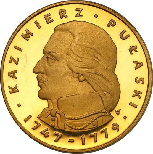 Revers 500 Zlotych 1976 MW SW "Kazimierz Pułaski" Gold - Goldmünze Wert - Polen, Volksrepublik Polen