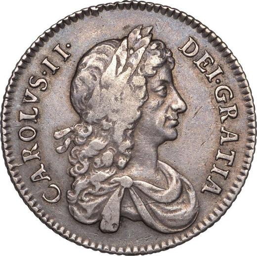 Avers 1 Schilling 1668 "Zweite Lorbeerbüste" - Silbermünze Wert - Großbritannien, Karl II