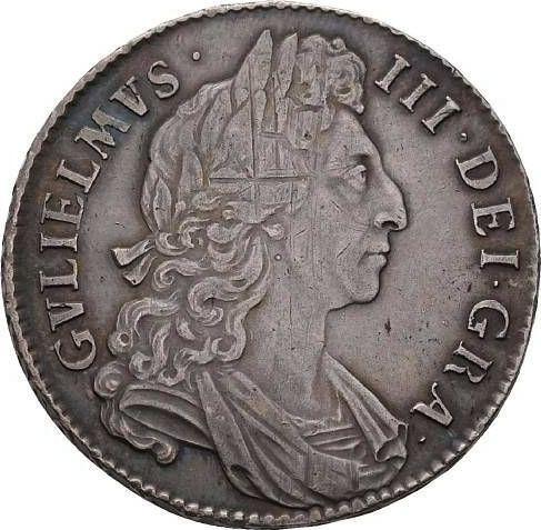 Obverse Halfcrown 1696 "Large Shields" - Silver Coin Value - United Kingdom, William III