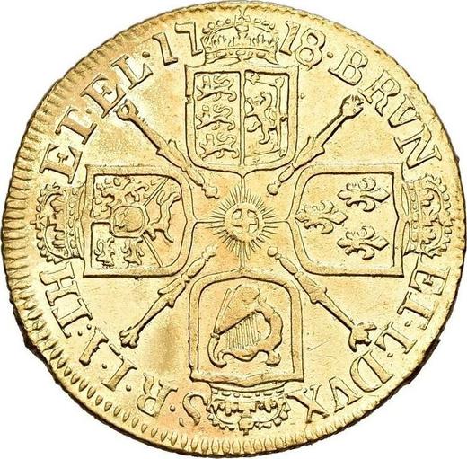 Реверс монеты - 1 гинея 1718 года "Четвертый тип" - цена золотой монеты - Великобритания, Георг I