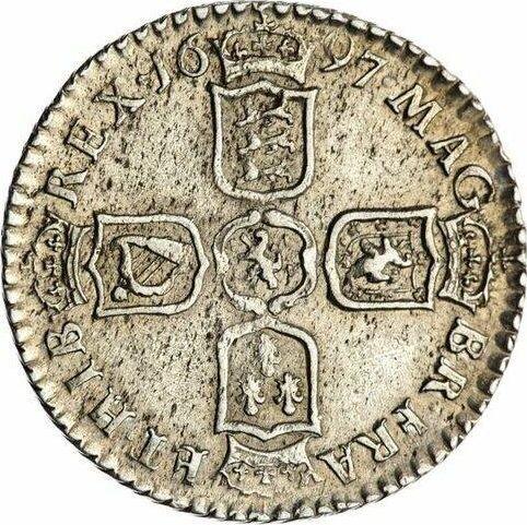 Reverse Sixpence 1697 y "First laureated bust" - Silver Coin Value - United Kingdom, William III