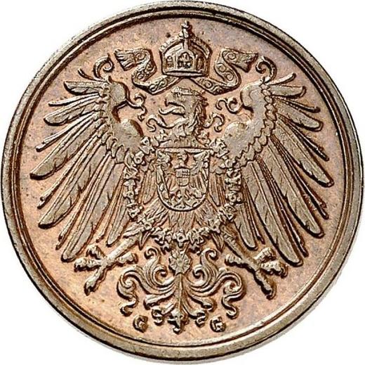 Reverse 1 Pfennig 1896 G "Type 1890-1916" - Coin Value - Germany, German Empire