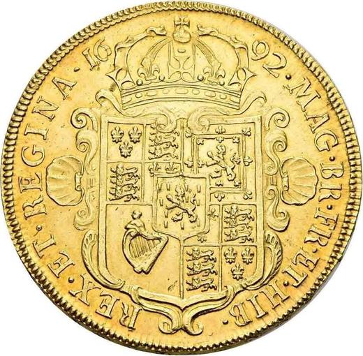 Reverse Five guineas 1692 Elephant and castle - Gold Coin Value - United Kingdom, William III and Mary II