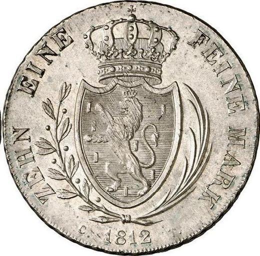 Revers Taler 1812 CT L "Typ 1809-1815" Muster Rand - Silbermünze Wert - Nassau, Friedrich Wilhelm