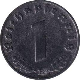 Obverse 1 Reichspfennig 1943 B "Type 1940-1945" -  Coin Value - Germany, Third Reich