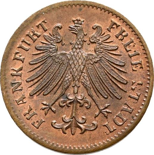 Аверс монеты - Пробный 1 гелер 1852 года - цена  монеты - Франкфурт-на-Майне, Вольный город