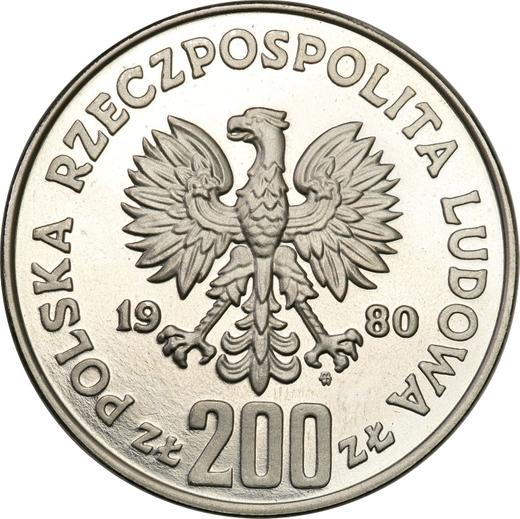 Anverso Pruebas 200 eslotis 1980 MW "Boleslao I el Bravo" Níquel - valor de la moneda - Polonia, República Popular