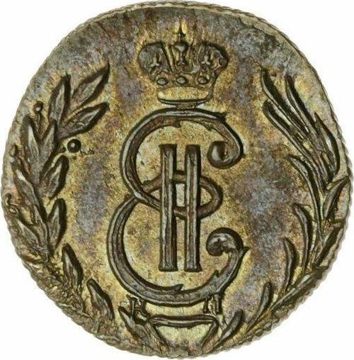 Anverso Polushka (1/4 kopek) 1778 КМ "Moneda siberiana" Reacuñación - valor de la moneda  - Rusia, Catalina II