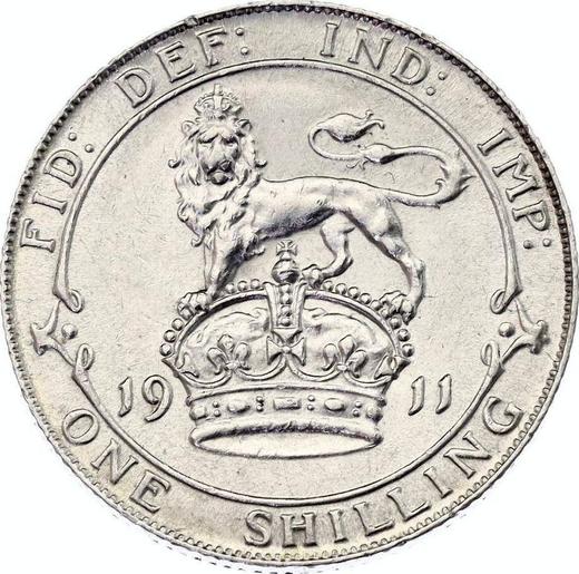 Reverse Shilling 1911 - Silver Coin Value - United Kingdom, George V