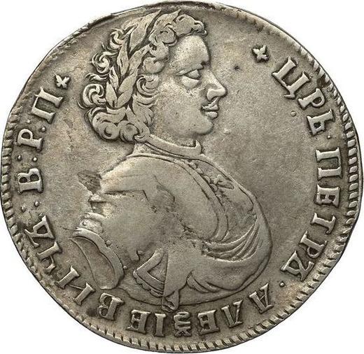 Obverse Poltina 1710 "Portrait of the sample of 1707" Without year - Silver Coin Value - Russia, Peter I