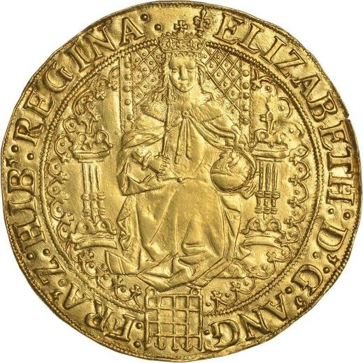 Anverso Soberano Sin fecha (1559-1578) Rejilla sin cadenas - valor de la moneda de oro - Gran Bretaña, Isabel I